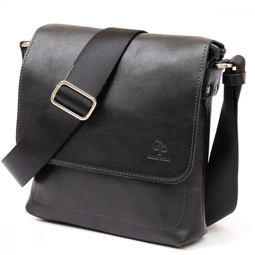 Чоловіча шкіряна сумка через плече GRANDE PELLE sum0026692 - фото 1