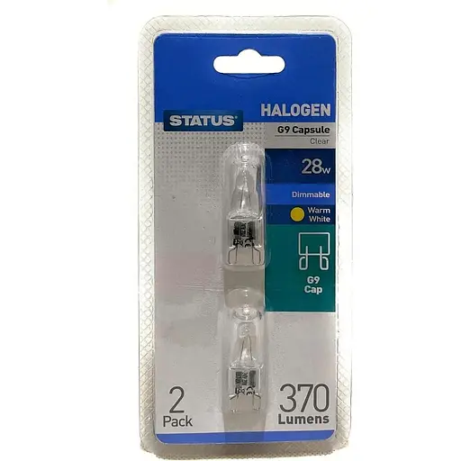 Галогенна капсульна лампа із запобіжником/УФ-стопом G928SHCWF212 G9 Cap, упаковка з 6 штук, прозора