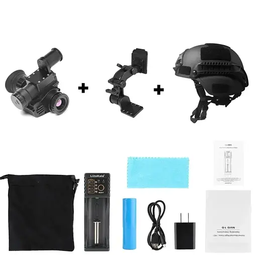 Прибор ночного видения NVG 10 Night Vision + крепление + шлем - фото 4