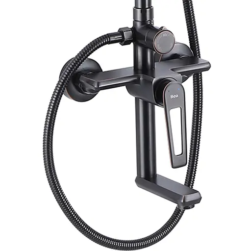 Душовя система Rea Blade з виливом Old Black REA-B9976, Чорний - фото 4