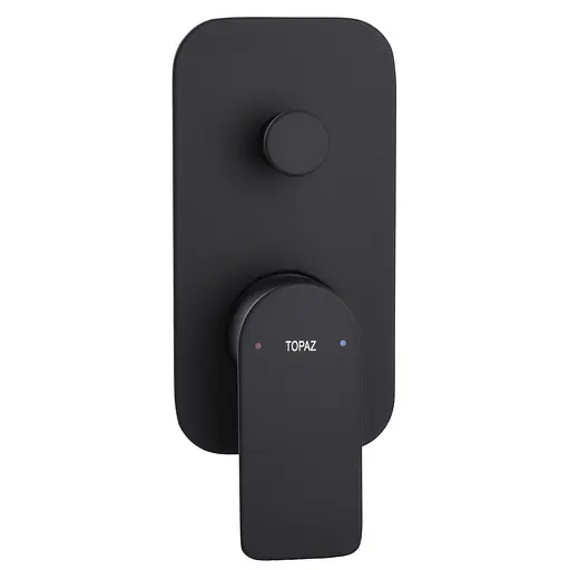 Душова система Topaz Sardinia TSG 08202-V-H20-BL вилив 190мм чорний, Чорний матовий - фото 2