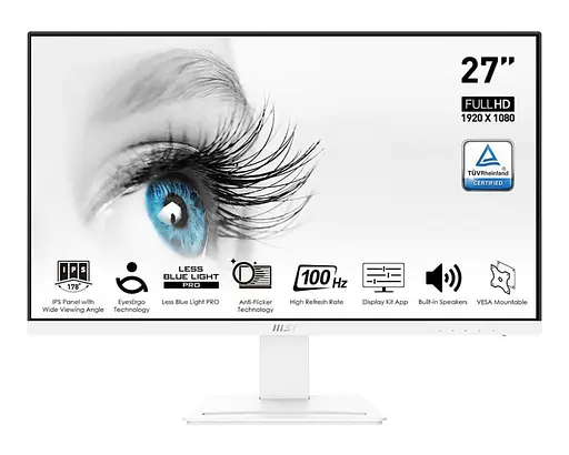Монітор 27" MSI PRO MP273AW White FHD IPS 100Hz (PRO MP273AW) - фото 1