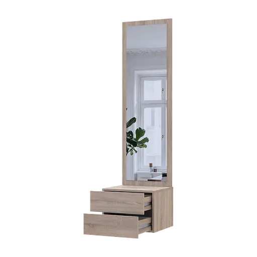 Тумба з дзеркалом Doros Сола Дуб сонома ДСП / дзеркало 45х40х168.6 (44900345) - фото 6