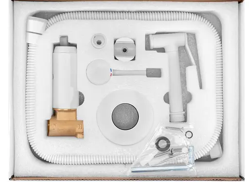 Набір гігієнічного душу прихованого монтажу Rea Loop white matt REA-B0255, Білий матовий - фото 5