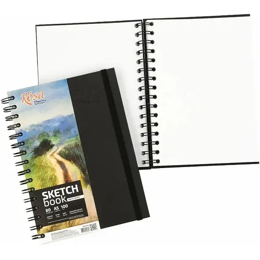 Блокнот на спіралі Rosa Studio A5 (14.8х21см) 100г/м2 80л чорний - фото 3