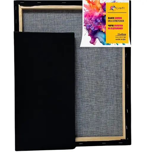 Холст на підрамнику ArtCraft 40х25 см чорний (13028)