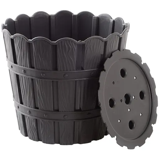 Горщик для квітів Violet House 1046 Bamboo Antracite з дренажем 3 л (1046 BAMBOO ANTRACITE д/квітів і) - фото 2