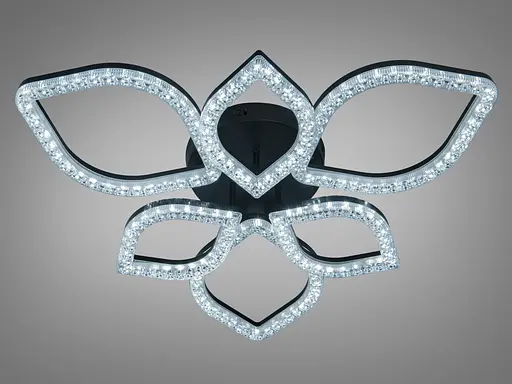 Стельова світлодіодна люстра Diasha MX4773-5SBK чорна 73 Вт 5 плафонів акрил - фото 2