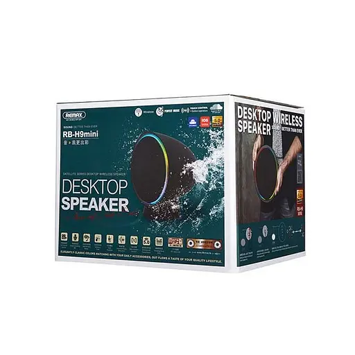 Bluetooth-колонка Remax RB-H9 mini бездротова акустика на підставці з LED-підсвіткою - фото 5