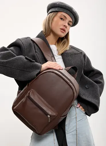 Жіночий рюкзак Sambag Talary шоколадний 35 х 25 х 12 см (35312020) - фото 2
