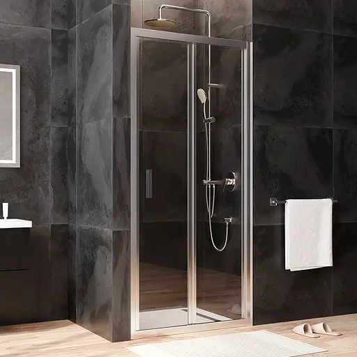 Душові двері AM.PM Gem 90x195 см скло прозоре хром W90UG-090-1F-195MT, прозорий, хром - фото 2