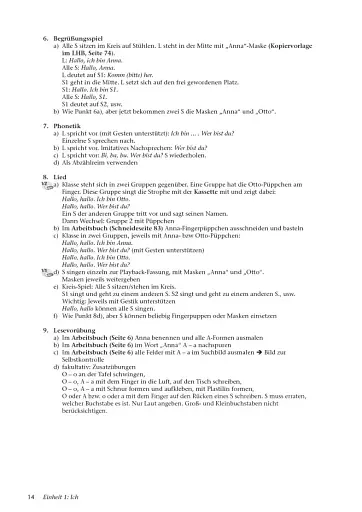 Tamtam. Lehrerhandbuch. Erster Kontakt Deutsch für Kinder - фото 13