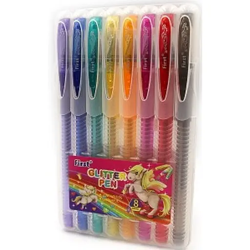 Набір гелевих ручок Glitter8 Bambi 9838-8, 8 кольорів - фото 1