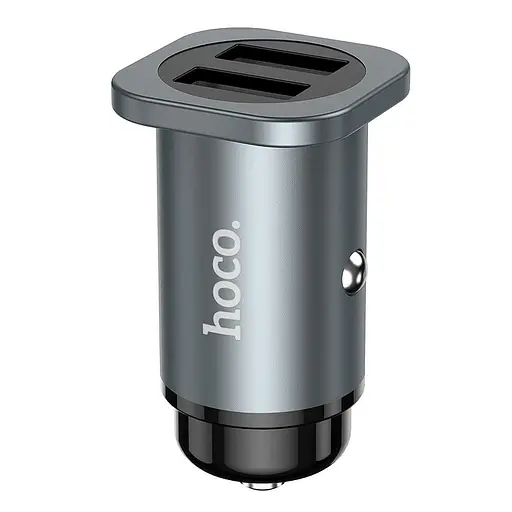 Зарядное устройство для адаптера HOCO NZ4 Wise 24w 2 порта metal grey - фото 1