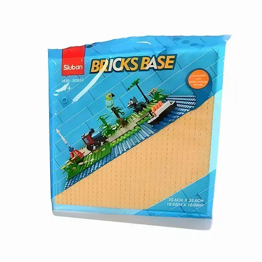 Конструктор Sluban M38-B0833 — Игровое поле 25.5x25.5 см для настольных и развивающих игр, бежевый