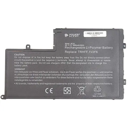 Акумулятор PowerPlant для ноутбуків DELL Inspiron 15-5547 Series (TRHFF, DL5547PC) 11.1V 3400mAh