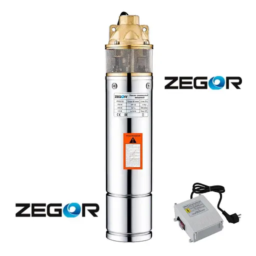 Насос глибинний вихровий Zegor 4SKM-100 з пультом 10 м кабеля 30412 - фото 2