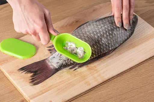 Рибочистка пластикова з контейнером 20 см, Kitchette Салатовий 83647 - фото 4