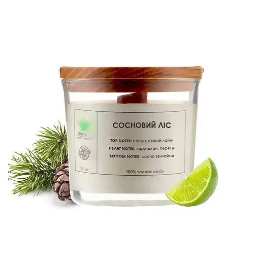 Аромасвічка Сосновий ліс S PURITY 60 г - фото 1