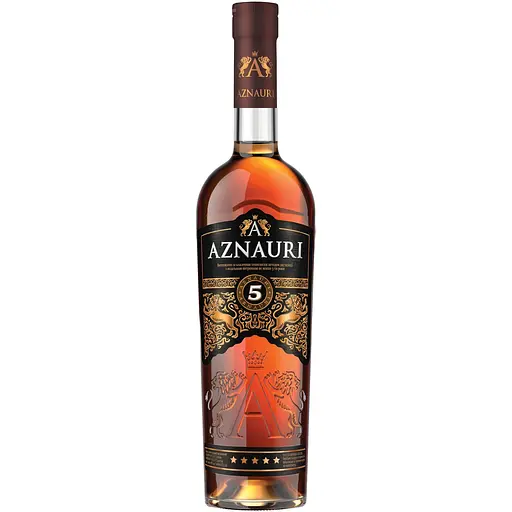 Бренді України Aznauri 5 зірок, 40%, 0,5 л (690231) - фото 1