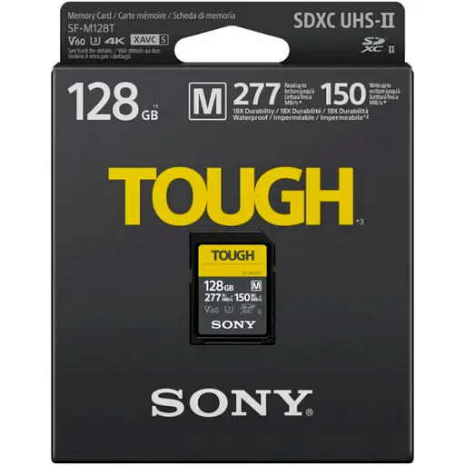 Карта пам'яті Sony 128GB SDXC C10 UHS-II U3 V60 R277/W150MB/s Tough (SFM128T.SYM) - фото 2