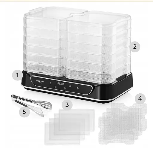 Дегідратор для овочів фруктів грибів Mozano VitaDry AGD/SUS/04 - фото 3