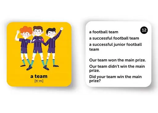 Настільна гра English Student Картки для вивчення англійської мови згідно з програмою МОН English Student. Спорт та дозвілля + аудіо (укр.) (591225924) - фото 2