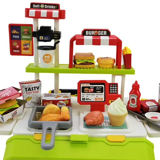 Дитяча іграшкова кухня "Фаст-фуд" 668-159/160(Green) з аксесуарами - фото 4