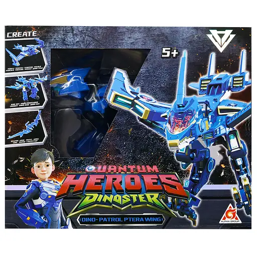 Динозавр-трансформер Dinoster - Мега Дино-Петрол Птера Вінг  - фото 6