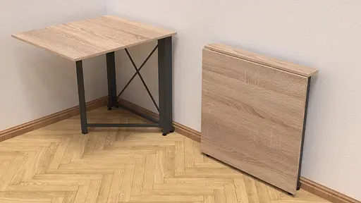 Стіл-книга трансформер Оріон 1 Ferrum-decor 750x810x730 Чорний метал ДСП Дуб Сонома 16 мм (FRD-104600) - фото 4