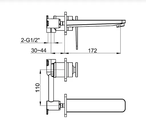 Змішувач для умивальника Kohlman Wexpo хром + Box прихованого монтажу QW180W Хром - фото 3