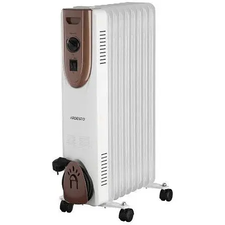 Масляный радиатор Ardesto 2.0 кВт площадь обогрева 20 кв.м напольный белый 9 секций (OFH-09X1) - фото 1