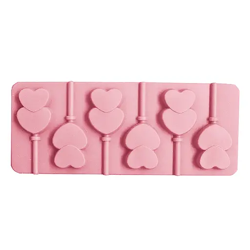 Силиконовая форма для леденцов и конфет на палочке "Сердечки", Kitchen Master Розовый 87402 - фото 7