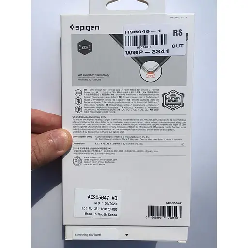 Оригинальный противоударный чехол Spigen Ultra Hybrid для Samsung Galaxy S23 Ultra (6.8") Space Crystal ACS05647 - фото 4