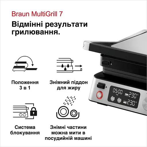 Электрогриль прижимной Braun MultiGrill 7 CG 7040 - фото 6