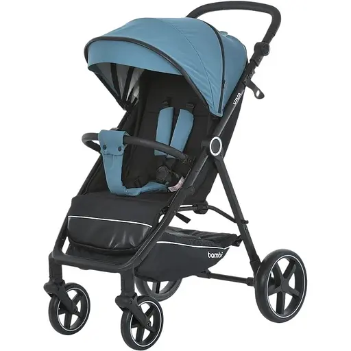 Детская прогулочная коляска-книга Bambi M 5723 Viva Pine blue Голубая