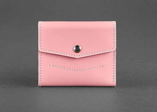 Женский кожаный кошелек 2.1 Розовый - фото 1