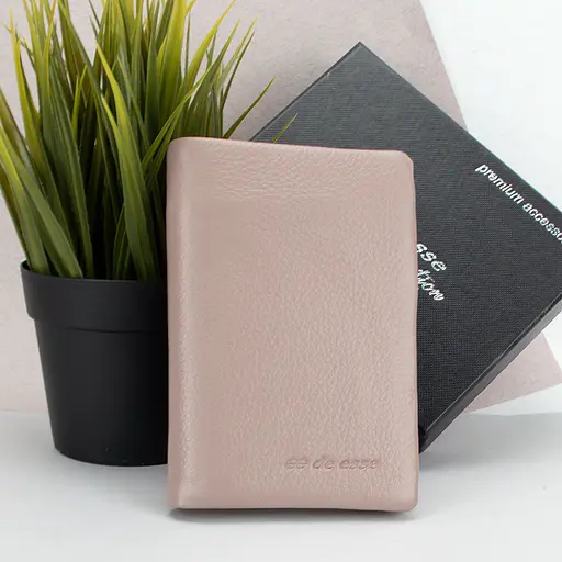 Гаманець жіночий шкіряний De Esse LC14288-GD25 маленький на магніті пудровий - фото 2