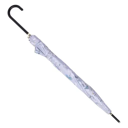 Парасоля-тростина Yiwu HP-23-7BL напівавтомат складна 99 см з квітковим принтом блакитна - фото 3