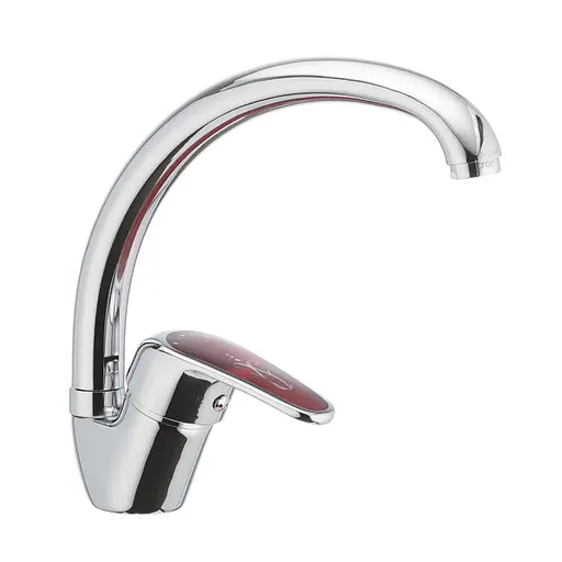 Змішувач для кухні CRON MAGIC 777 червона ручка (CR0117) - фото 1