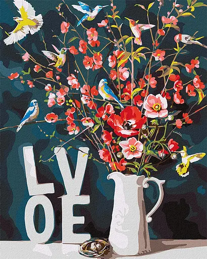 Набір для розпису по номерах З любов'ю, 40x50 см, КНО3119