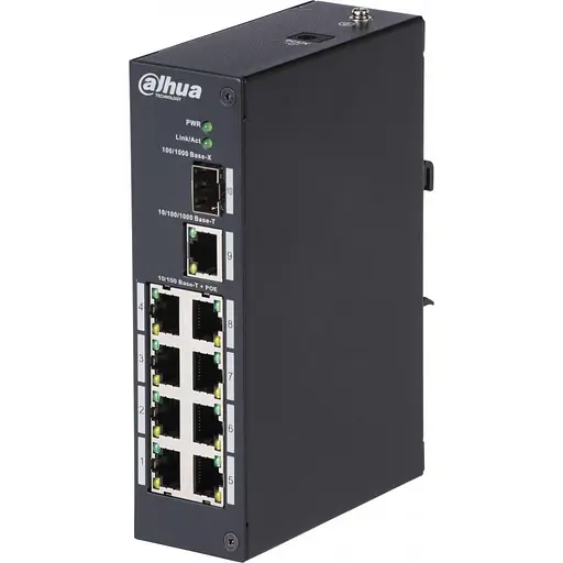 Коммутатор POE Dahua PFS3110-8P-96 с 8 портами POE + 1 порт UP-Link 1000Мбит + 1 порт SFP