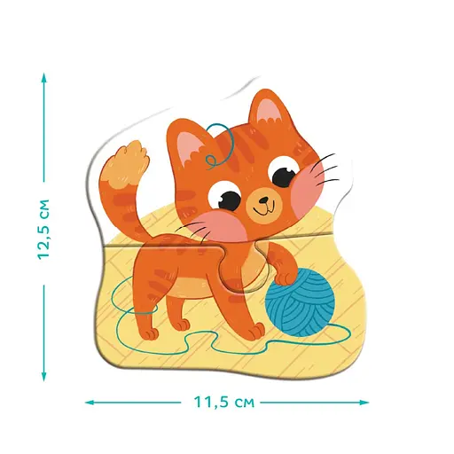 Детский пазл 4 в 1 "Baby puzzle. Домашние животные" DoDo Toys 300688 набор 4 в 1 - фото 4