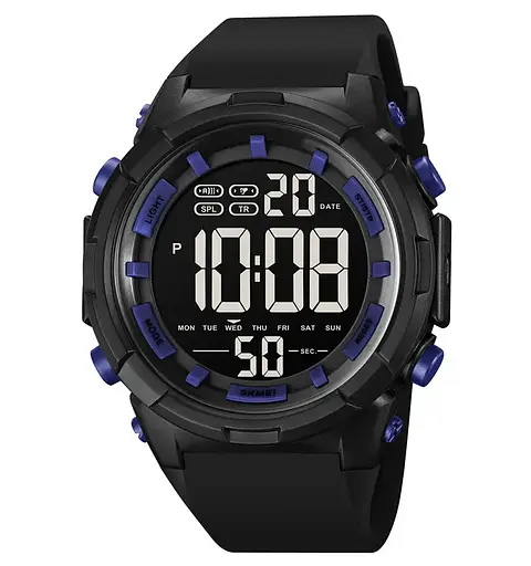 Мужские наручные часы Skmei 1845 (Черные с синим)