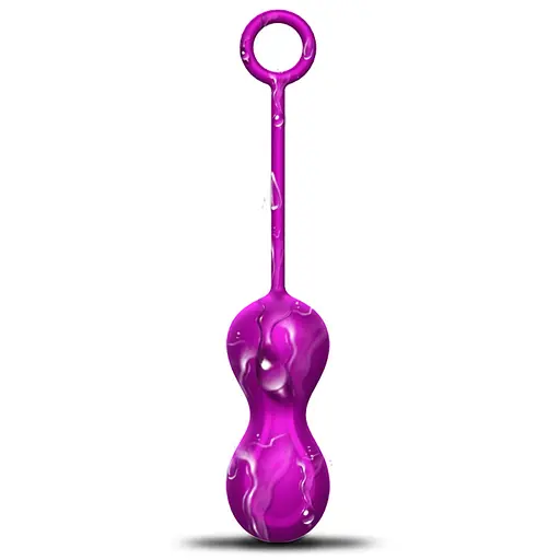 Набір вагінальних кульок Foxshow Kegel Balls Set, 3 шт., фіолетовий - фото 4