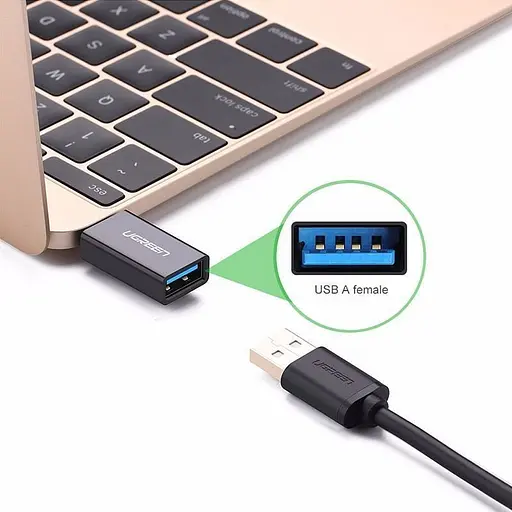 Перехідник Ugreen USB-C to USB 3.0 OTG Black (US173/30155) [72727] - фото 4