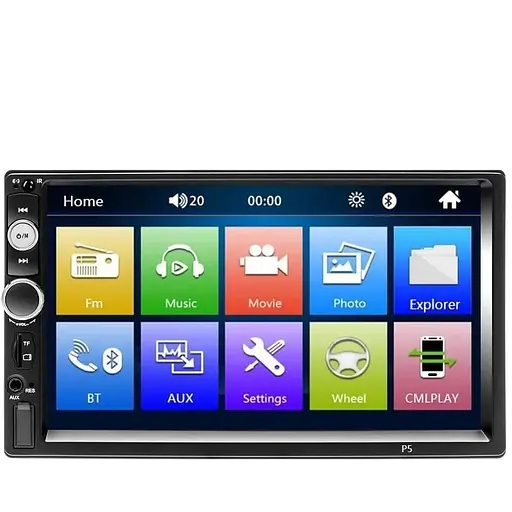 Авторадіо FM AUX USB DVR MP5 Відеоплеєр Podofo 2 Din 7" HD Android Auto Mirror Link Bluetooth