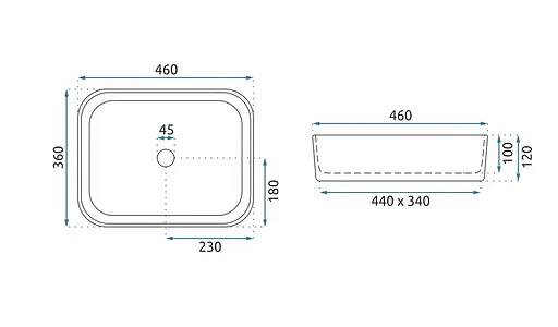 Умивальник Rea Kaya navy blue mat накладних REA-U5656, Синий - фото 6