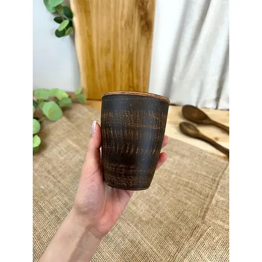 Склянка 0.4 літра керамічна (глиняна) Гладка - фото 3