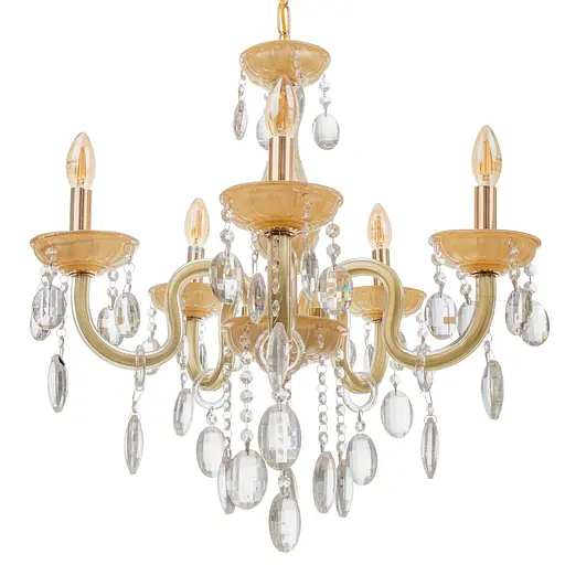 Люстра свічка Brille підвісна кришталева E14 40W G (BCL-382S/5) - фото 3